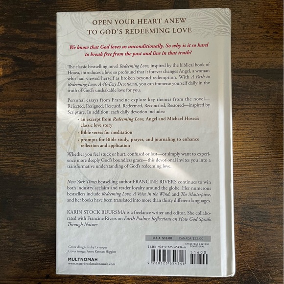 Redeeming Love Book-40-Day Devotional By Francine Rivers/Karin Stock Buursma Set - Picture 9 of 11